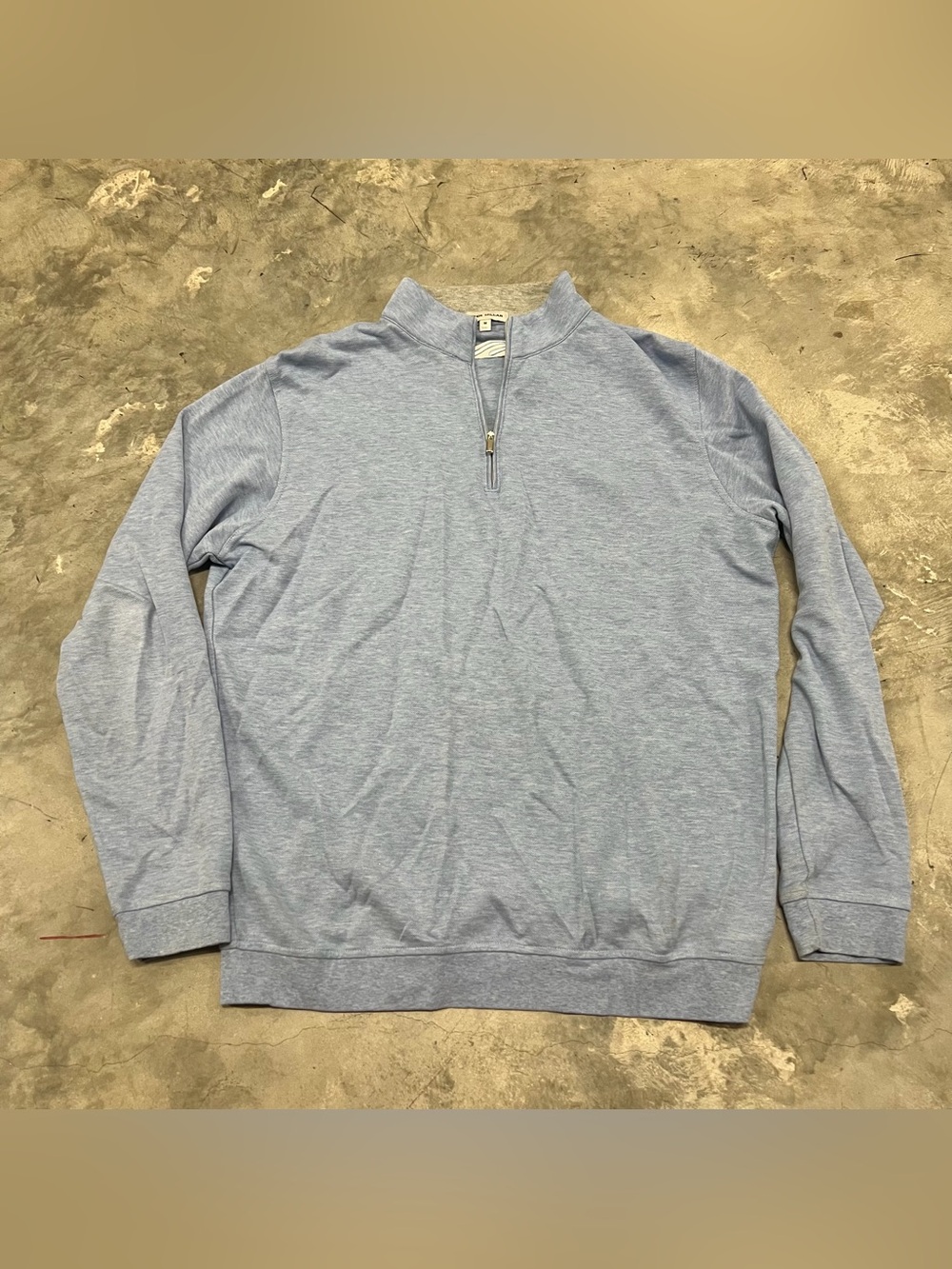 Peter Millar Crown Comfort 1/4 Zip Pullover Mens Medium Light Blue EUC